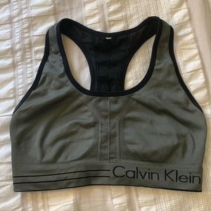 Calvin Klein Sport Performance army green sports bra